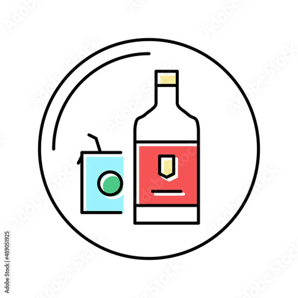 Obraz drinks department store color icon vector illustration