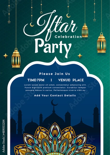 Obraz Iftar party flyer Template