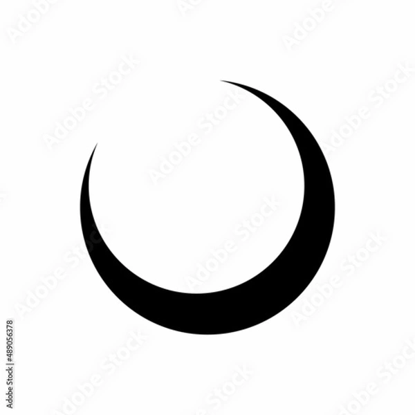 Obraz Moon vector icon. Black moon icon. Celestial crescent isolated elements.