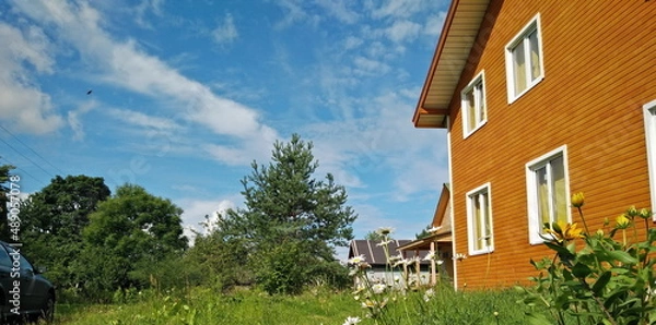 Obraz Yellow house with windows