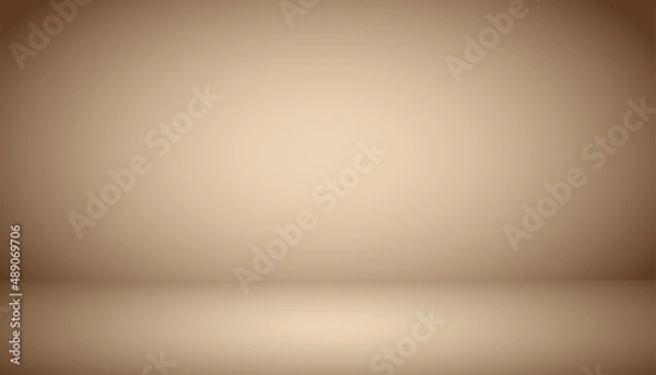 Fototapeta Abstract background. The studio space is empty. With a smooth and soft brown color