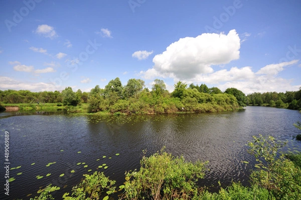 Obraz Beautiful and calm river on a sunny day