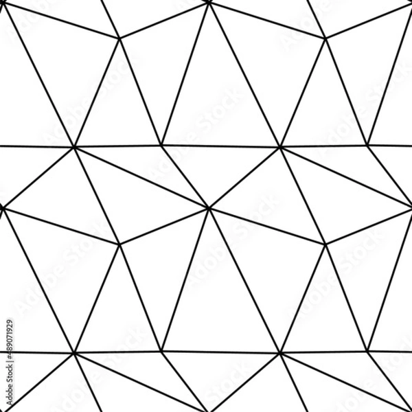 Fototapeta triangle mosaic of thin lines seamless pattern, background for wrapping paper textile.