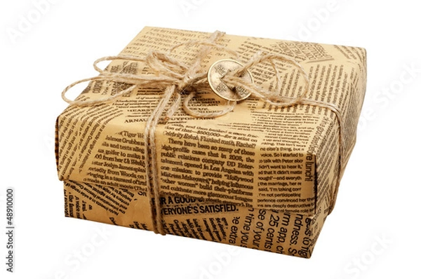 Obraz Gift box "Old Newspaper"