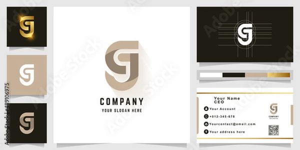 Obraz Letter g or CJ monogram logo