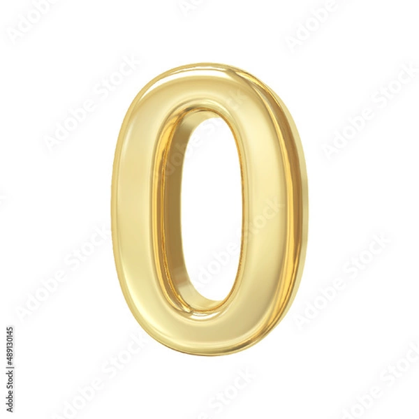 Fototapeta Number 0 Golden 3d luxury