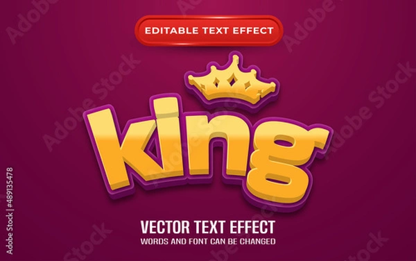 Fototapeta King editable text effect