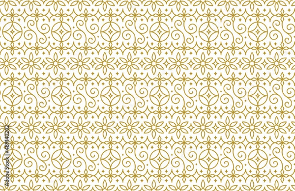 Fototapeta Elegant abstract floral ornament. Seamless pattern for background, wallpaper, textile printing, packaging, wrapper, etc.