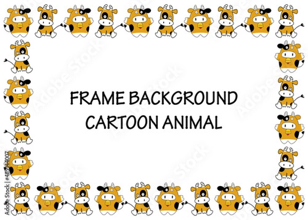 Obraz frame background cute animal concept vector editable