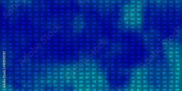 Fototapeta Light BLUE vector backdrop with rectangles.