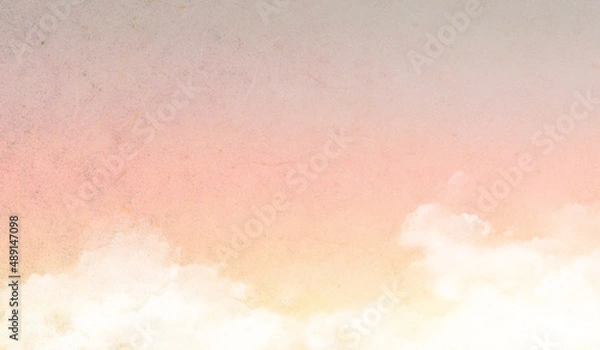 Fototapeta 背景、空、自然、日本、風景、イラスト、コピースペース、バックグラウンド、和紙、テクスチャ、雲、晴天、白い雲、淡雲、和風、和風イメージ、和モダン、和、カード、メニュー、お品書き、ギフト、お歳暮、お中元、年賀、年賀状、カレンダー、壁紙、背景素材、素材、紙、紙類、イメージ、デザイン