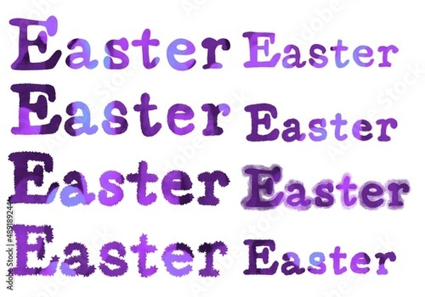 Fototapeta Set with Easter for hobbies and cards and posters and postcard and magazines and stickers and kids and shops