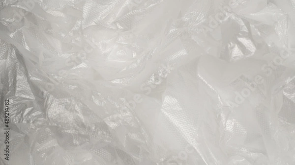 Fototapeta Plastic wihite background. Top view.