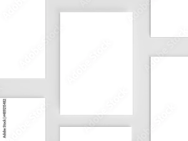 Fototapeta Flat lay blank A4 paper template on white of background.