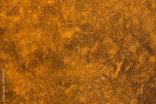 Obraz orange design round brushed table texture - cute abstract photo background