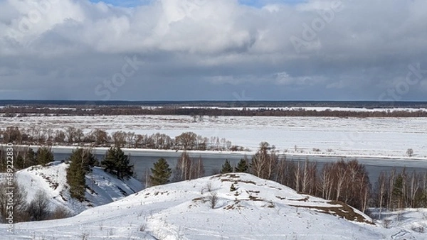 Obraz river in winter