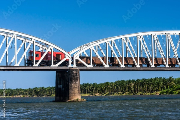 Fototapeta Train on the bridge