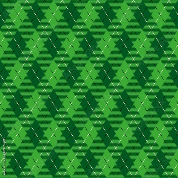 Fototapeta St. Patrick's Day seamless pattern. Tileable vector background in Irish classic style.