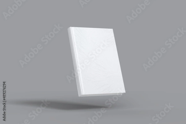 Obraz Blank floating white book on gray background mockup