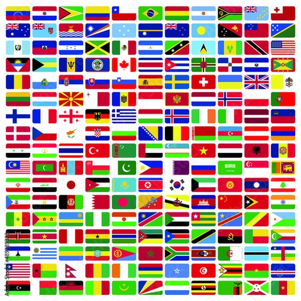 Obraz Collection of flags of the world 