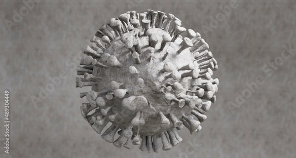 Fototapeta The coronavirus has mutated and the second strain is more aggressive than the original.3d rendering