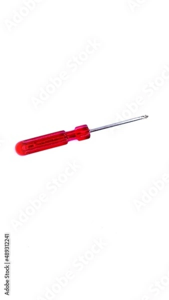 Obraz red screwdriver isolated on white