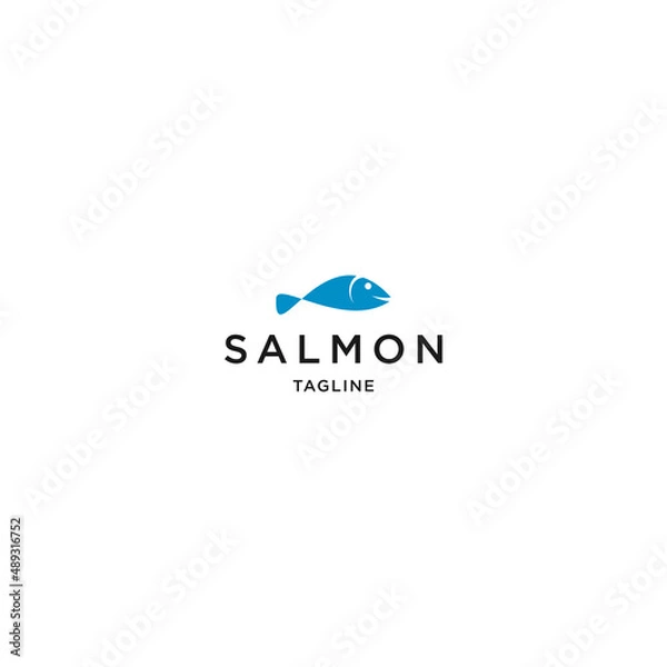 Fototapeta Fish logo icon design template flat vector