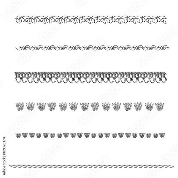 Obraz Collection of pattern brushes