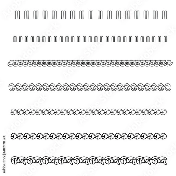 Obraz Collection of pattern brushes