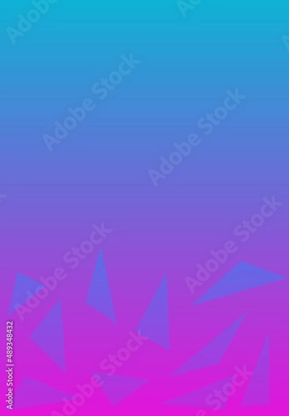 Fototapeta The background is a combination of blue and pink colors and decorated with a triangular pattern. suitable for banners, advertising banners, sponsors, posters, sale
