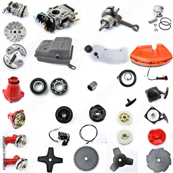 Obraz Collection of components String Trimmers  on a white background