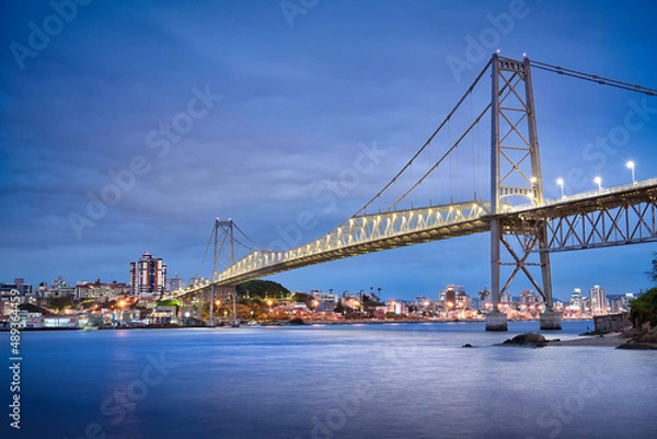 Fototapeta Hercilio Luz Bridge & Dawn
