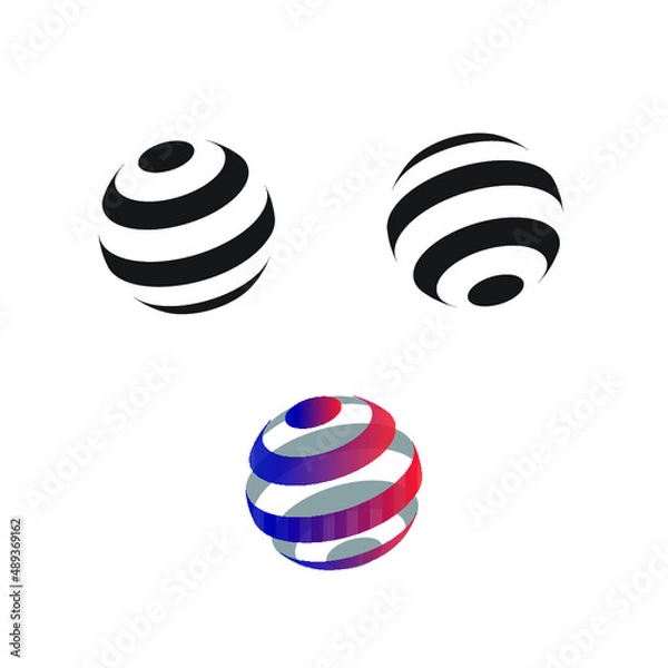 Obraz abstract 3d earth sphere logo template