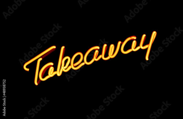 Obraz take away neon sign