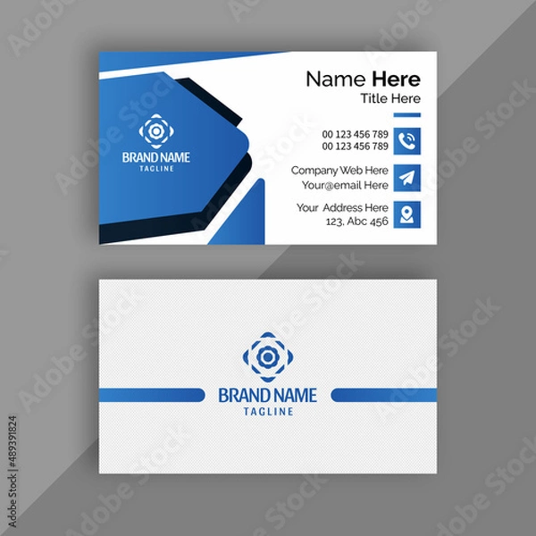 Obraz corporate, abstract, modern, minimal, creative, unique, stylish, smart, trendy, business card design