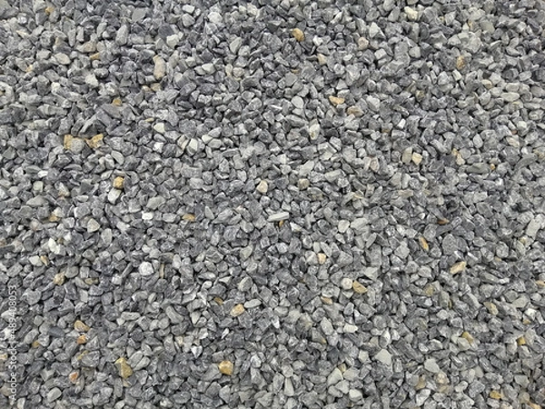 Obraz Crushed stone of limestone gravel texture and background.
