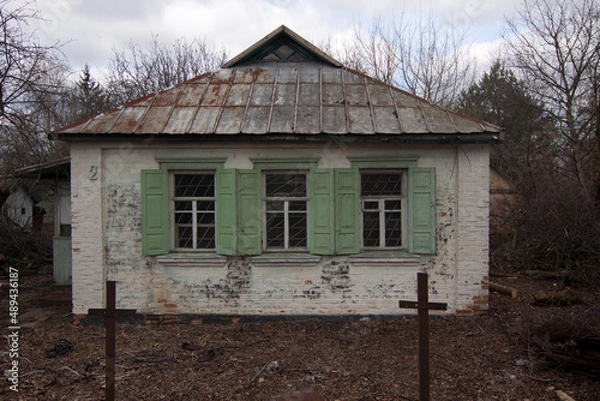 Obraz opuszczona wieś czarnobyl