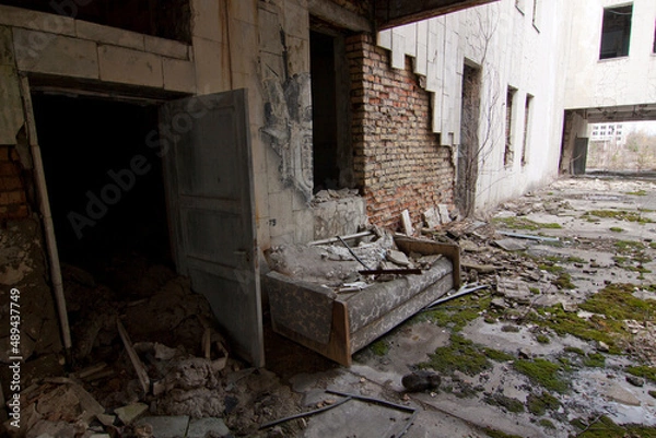 Obraz Prypeć opuszczone miasto w pobliżu elektrowni w czarnobylu