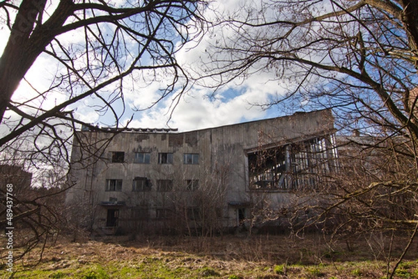 Fototapeta Prypeć opuszczone miasto w pobliżu elektrowni w czarnobylu