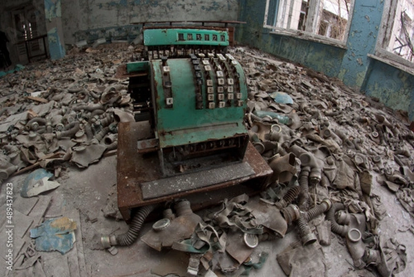 Obraz Prypeć opuszczone miasto w pobliżu elektrowni w czarnobylu