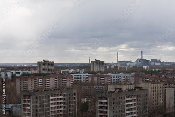 Obraz Prypeć opuszczone miasto w pobliżu elektrowni w czarnobylu