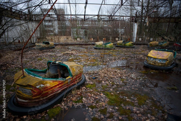 Obraz Prypeć opuszczone miasto w pobliżu elektrowni w czarnobylu