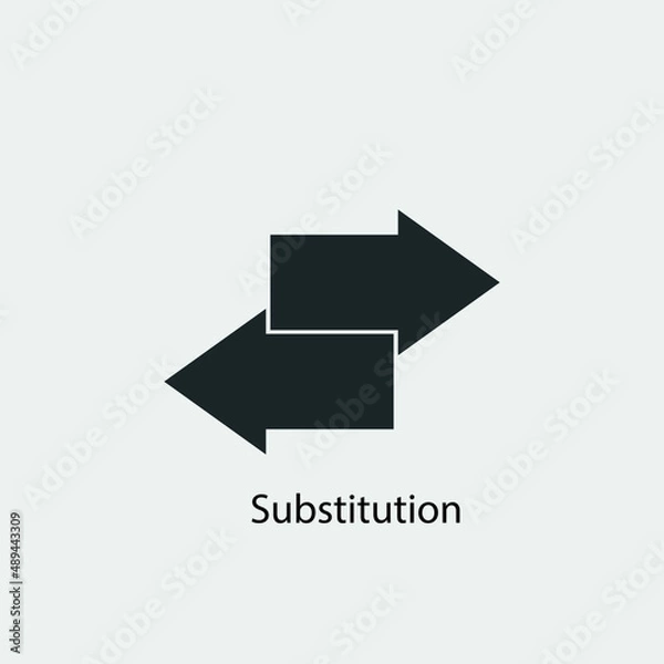 Obraz Substitution vector icon illustration sign