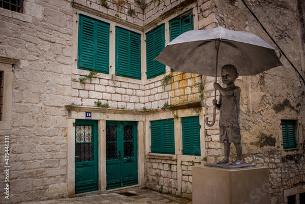 Obraz Green blind houses
