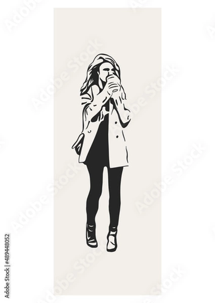 Obraz Woman drinking coffee 