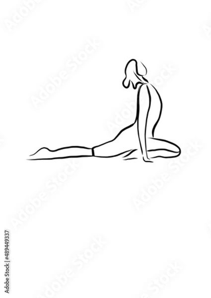 Obraz yoga pose silhouette