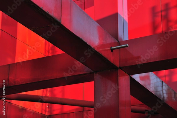 Obraz Red metal construction
