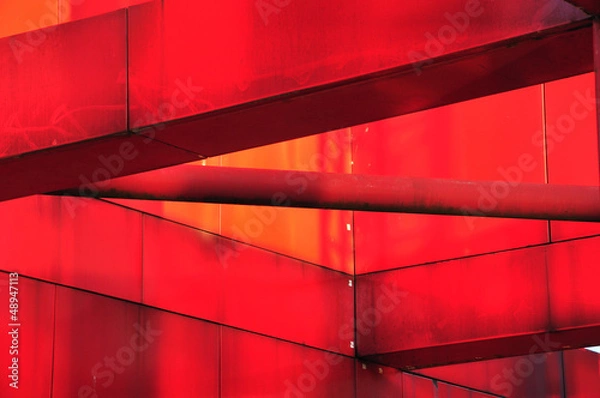 Obraz Red metal construction