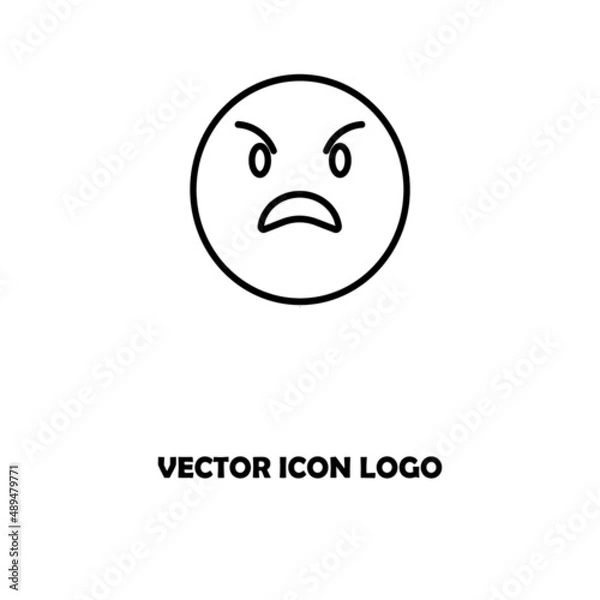 Obraz angry face emoji