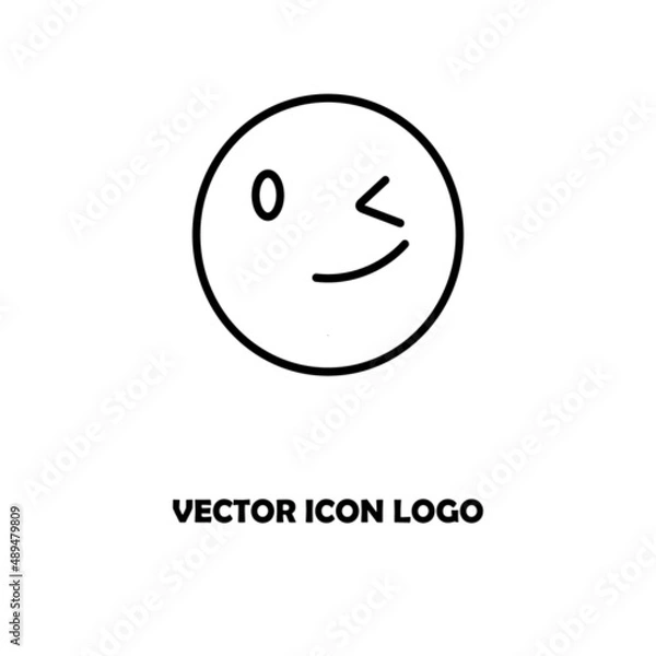 Obraz winking face smile 
